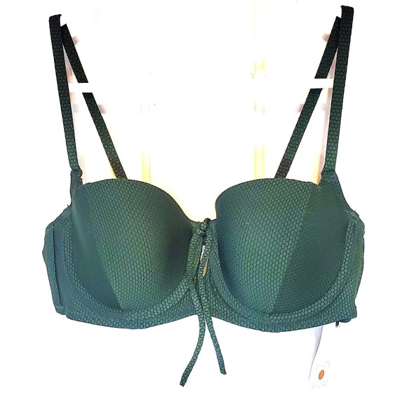 Shade & Shore Swim Nwt Sexy Bikini Top 32b Shade Shore Forest Green